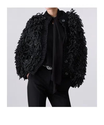 Liu •jo Soft Knit Jacket In Black