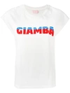 GIAMBA logo print T-shirt,DRYCLEANONLY