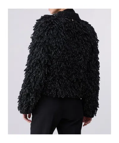 Liu •jo Soft Knit Jacket In Black