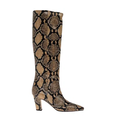 Aeyde Silva Patterned Heeled Boots In Multi