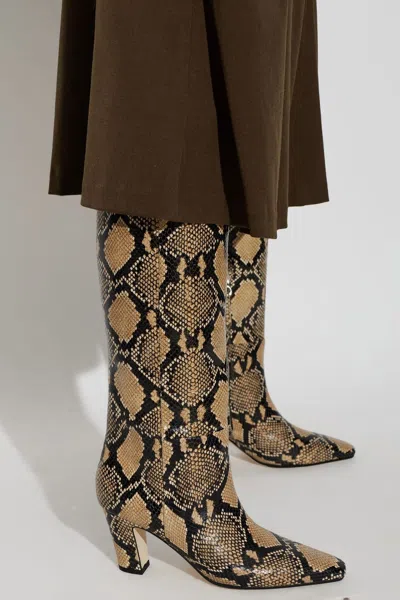Aeyde Silva Patterned Heeled Boots In Multi