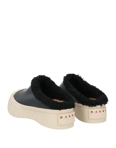 Marni Minimalist Leather Wedge Clogs In Multi