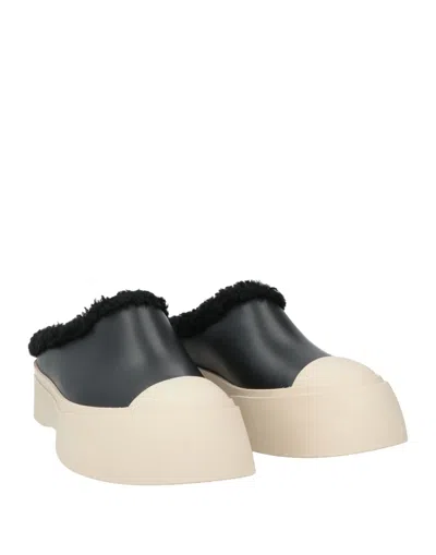 Marni Minimalist Leather Wedge Clogs In Multi