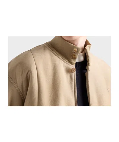 Prada Bomberjacke Aus Lammfell In Neutral
