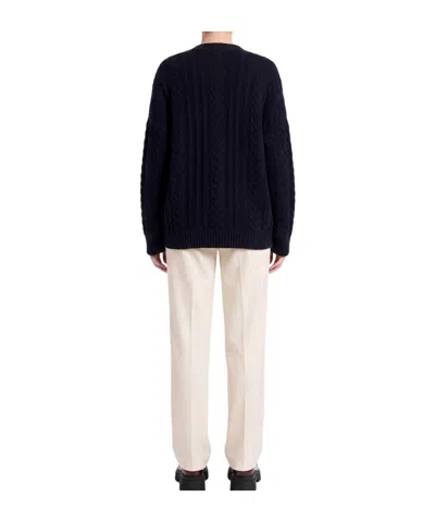 Max Mara Solid-colored Knit Jacket In Blue