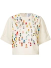 ROSIE ASSOULIN beaded applique T-shirt,DRYCLEANONLY