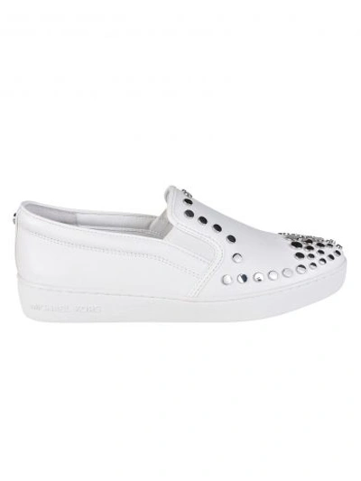 Shop Michael Michael Kors Keaton Slip-on Sneakers In Bianco