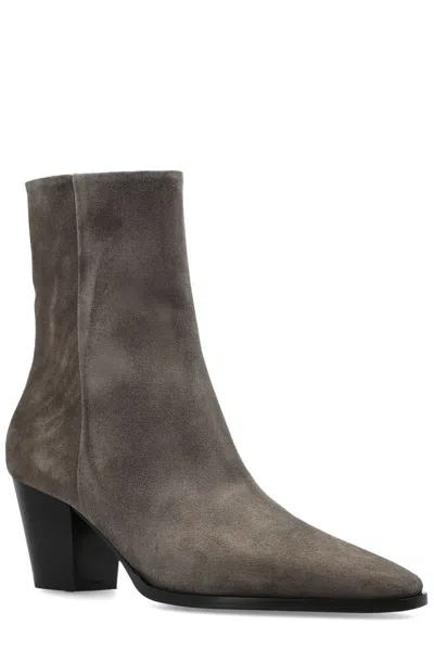 Aeyde Hedvig Pointed-heel Ankle Boots In Multi