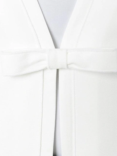 Shop Giambattista Valli Cropped Bow Jacket - White