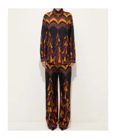 Pucci Baiadera Print Silk Pants In Multi