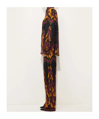 Pucci Baiadera Print Silk Pants In Multi