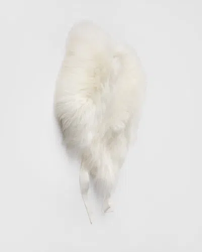 Prada Shearling Collar In White