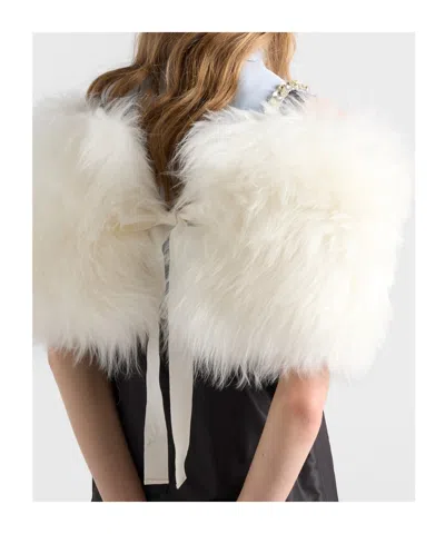 Prada Shearling Collar In White