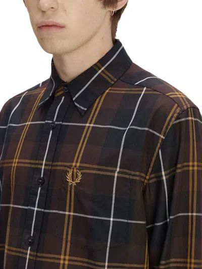 Fred Perry Check-pattern Shirt In Black