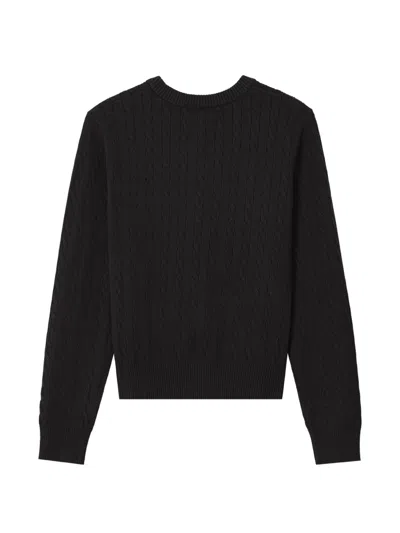 Chocoolate Cable-knit Logo-patch Sweater In Multi