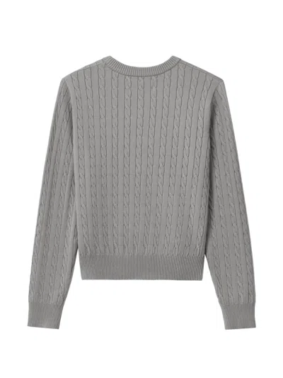 Chocoolate Cable-knit Logo-patch Sweater In Multi