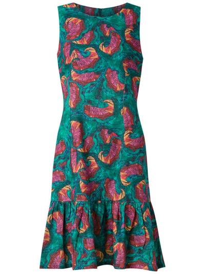 Isolda Abstract Print Sleeveless Dress