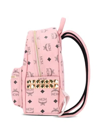 Mcm Backpack Top Handle Gold Tone Hardware In Pink