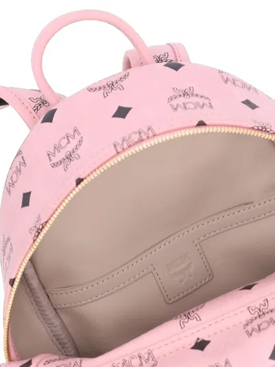 Mcm Backpack Top Handle Gold Tone Hardware In Pink