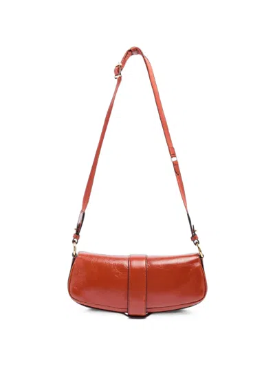 Lancel Multipocket Stud-embellished Shoulder Bag In Orange