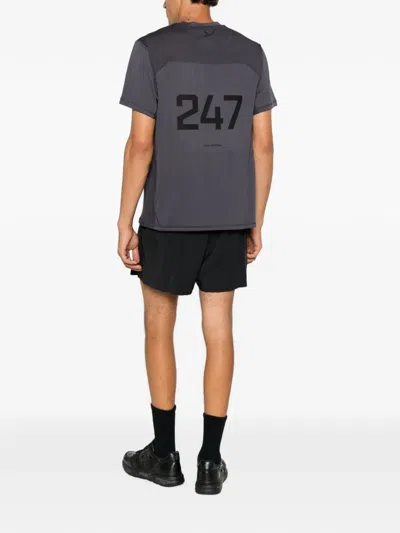 Represent 247 Mesh-panel T-shirt In Gray
