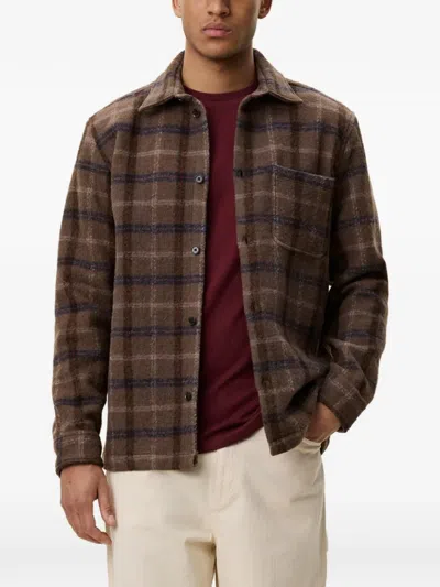 Les Deux Caribou Check-pattern Button-up Jacket In Multi