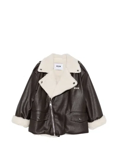 SHEARLING-TRIM JACKET