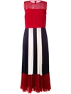 RED VALENTINO sheer pleated dress,MR0VA4V02W312002454
