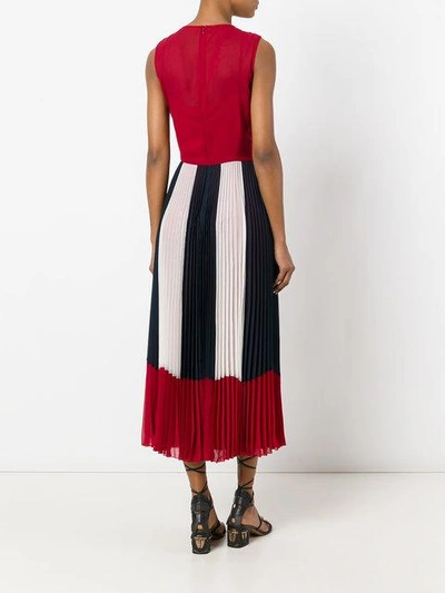 Shop Red Valentino Sheer Pleated Dress