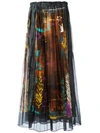 VALENTINO print pleated skirt,DRYCLEANONLY