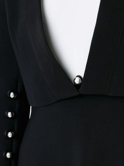 Shop David Koma Studded Cropped Jacket In Black