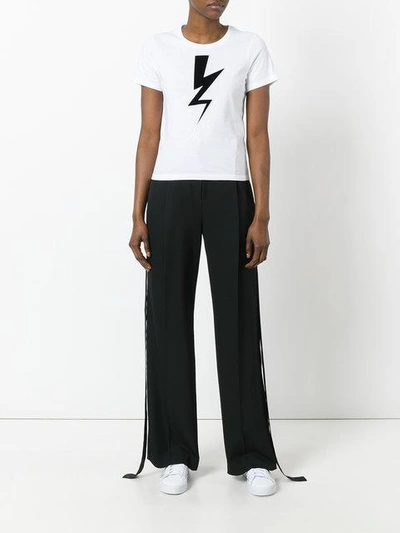 Shop Neil Barrett Lightning Bolt T-shirt