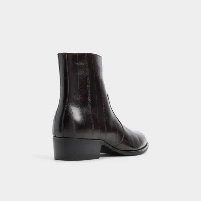 Aldo Chander Leather Boot In Brown
