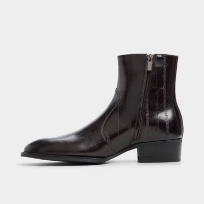 Aldo Chander Leather Boot In Brown