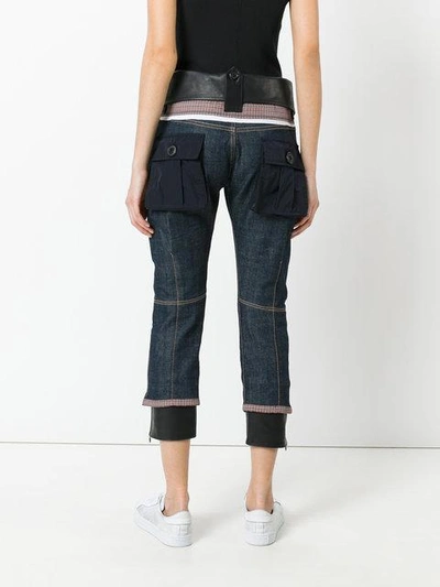 Shop Dsquared2 Cropped Trousers In Blue