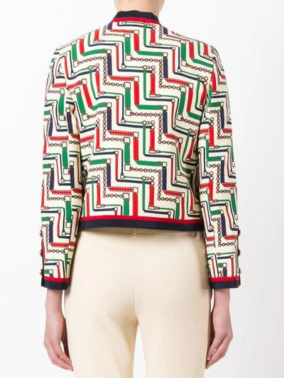 Shop Gucci Chainette Print Jacket - Multicolour