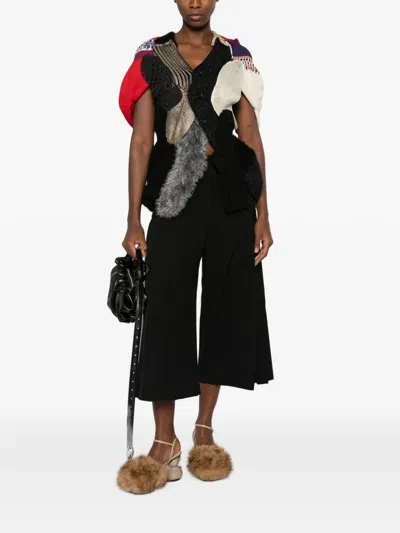 Junya Watanabe Mixed-material Patchwork Cardigan In Multi