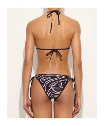 Pucci Top Bikini Labyrinth Print In Pink