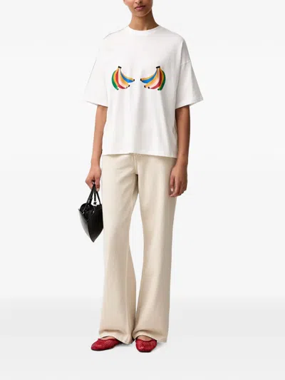 Never Fully Dressed Banana-print T-shirt In Multi