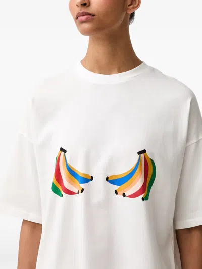 Never Fully Dressed Banana-print T-shirt In Multi