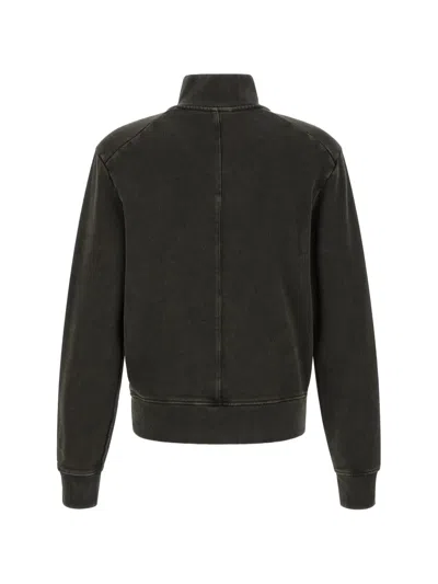 Entire Studios Buttoned Turtleneck Sweatshirt In Black