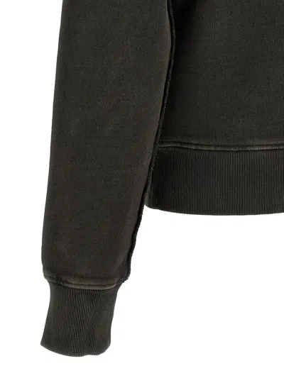 Entire Studios Buttoned Turtleneck Sweatshirt In Black