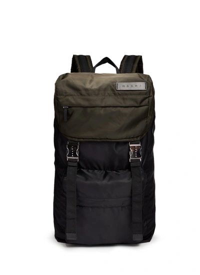 Shop Marni Colourblock Tech Fabric Backpack