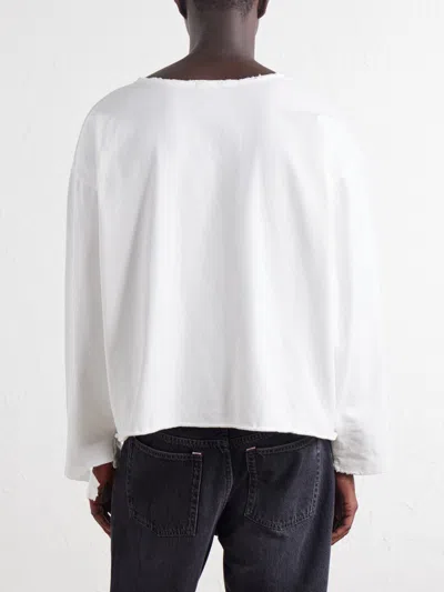 Second / Layer Distressed Printed Cotton-jersey T-shirt In White