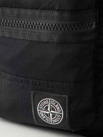 Stone Island Shell Messenger Bag In Black