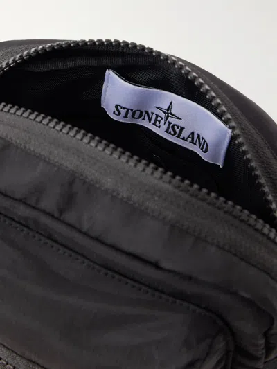 Stone Island Shell Messenger Bag In Black