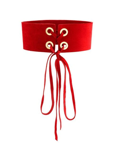 Shop Manokhi Mira Choker In Red