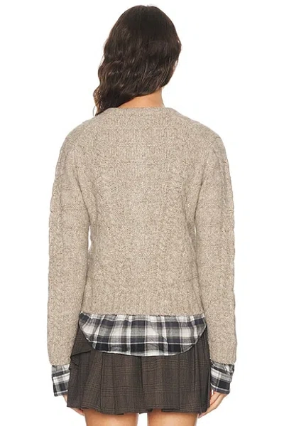 Acne Studios Kunch Cotton Flannel Cardigan In Brown
