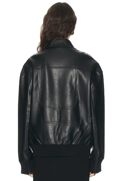 Norma Kamali Oversized Mens Classic Zip Front Jacket In Black