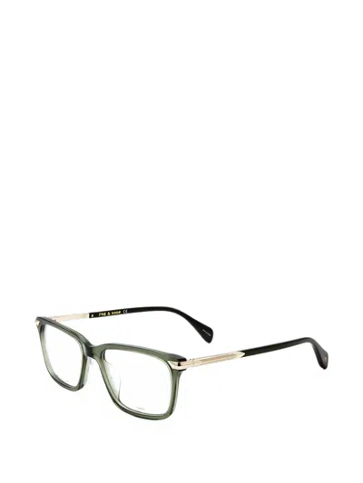 Rag & Bone Rectangle-frame Glasses In Green